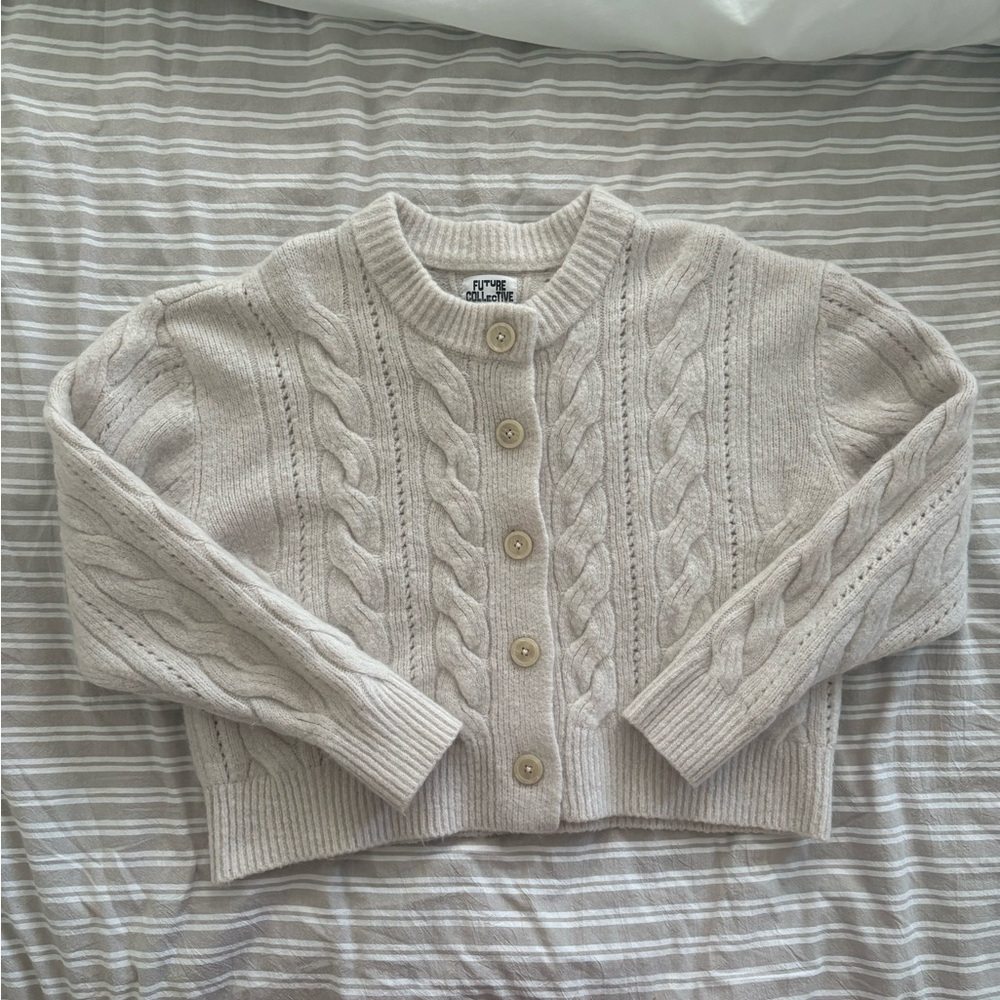 Cable Knit Cream Sweater